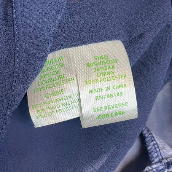 Lilly Pulitzer Silk Velvet Racerback Tank Top in Navy Blue Dusk Blouse XS - Picture 9 of 9